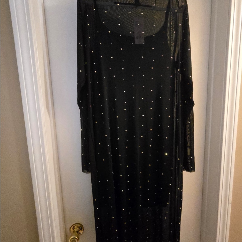 Target Black Sheer Dress with rhinestones